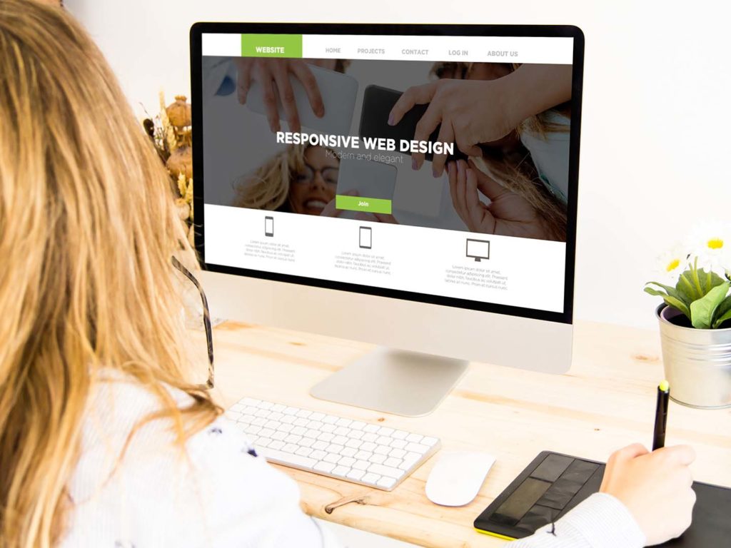 Responsive Website Designer using iMac